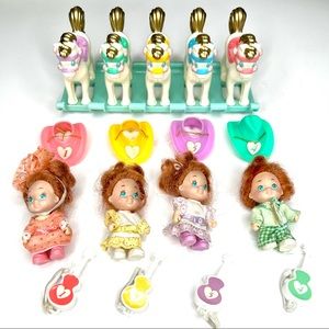 Vintage Tyco 1990’s Quints Quintuplets Dolls, Rocking Horse & Accessories